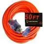 50 ft 10 Gauge Extension Cord 50 feet - Powerful 15 Amps, 125 Volts, 1,875 Watt 10/3 Extension Cords 50 ft Lighted Ends (10 Gauge Extension Cord 50 ft,Orange)