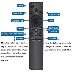Universal Remote Control Replacement for Samsung Smart-TV LCD LED UHD QLED 4K HDR TVs, with Netflix, Prime Video Buttons