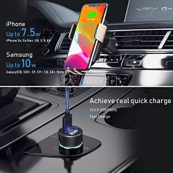 Wireless Car Charger, CTYBB Qi Auto-Clamping Air Vent Dashboard Car Phone Holder & QC3.0 Car Charger, 10W Compatible for Galaxy S10/S10+/S9