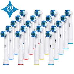Genkent Replacement Brush Heads Compatible With Electric Toothbrush Oral-B Sensitive Gum Care Electric Toothbrush, 20 Count