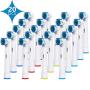 Genkent Replacement Brush Heads Compatible With Electric Toothbrush Oral-B Sensitive Gum Care Electric Toothbrush, 20 Count