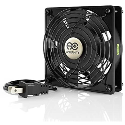 AC Infinity AXIAL 1225, Quiet Muffin Fan, 120V AC 120mm x 25mm Low Speed, UL-Certified for DIY Cooling Ventilation Exhaust Projects