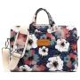 Canvaslife Blue camellia Pattern 15 inch Waterproof Laptop Shoulder Messenger Bag Case With Rebound Bubble Protection for 14 inch-15.6 inch laptop Macbook Pro 15 Case Bag