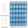 Classroom Pocket Chart for Cellphone Calculator Holder, KEEPJOY 30 Pocket Charts for Classroom 33.5 x 24.5 inch Hanging Cell Phone Organizer Storage (Blue)