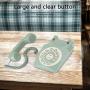 Bindpo Retro Telephone, 80s Classic Rotary Design Retro Landline Phone, Pastoral Style Wired Telephone, for Home Office Hotel - Light Green