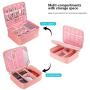Travel Electronics Organizer, Waterproof Cable Organizer Bag for Electronic Accessories Double Layer Large Shockproof Cable Storage Bag for Cord, Power Bank, Tablet(Up to iPad 11 inch)- Rose Gold