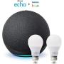 All-new Echo (4th Gen) - Charcoal - bundle with Philips Hue Bulbs (2-pack)