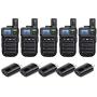 Retevis RB15 Vibration Walkie Talkies for Adults,Rechargeable Long Range Two Way Radios,Small Mini,Portable,Hands Free,Remote Emergency Alarm for Church Retail Business(5 Pack)