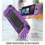 Mumba Dockable Case for Nintendo Switch TPU Grip Protective Cover Case Compatible with Nintendo Switch Console and Joy-Con Controller (Purple)