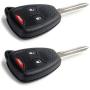 SCITOO 2pcs Key Fob Keyless Entry Remote Control 3 Buttons fit for Dodge Dakota Durango 04-08 for Jeep Compass Patriot 07-12 56040669 KOBDT04A