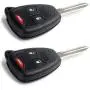 SCITOO 2pcs Key Fob Keyless Entry Remote Control 3 Buttons fit for Dodge Dakota Durango 04-08 for Jeep Compass Patriot 07-12 56040669 KOBDT04A
