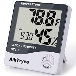 Digital Thermometer Indoor Hygrometer Room Thermometers and Humidity Gauge with Temperature Humidity Monitor by AikTryee