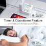 Gosund Smart Power Strip Works with Alexa Google Home, Smart Plug USB WiFi Surge Protector Multi Outlet Extender, 4ft Extension Cord, 3 USB 3 Charging Ports for Home Office Desk Tablets 10A, White