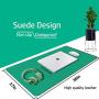 Leather Desk Pad Protector,Mouse Pad,Office Desk Mat, Non-Slip PU Leather Desk Blotter,Laptop Desk Pad,Waterproof Desk Writing Pad for Office and Home (36'' x 17'', Vivid Green)