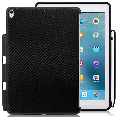 KHOMO - Apple iPad Pro 10.5 Inch & iPad Air 3 2019 Carbon Fiber Case With Pen Holder - Companion Cover - Perfect match for Apple Smart keyboard and Cover