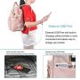 BRINCH Laptop Backpack 15.6 Inch Wide Open Computer Backpack Laptop Bag College Rucksack Water Resistant Business Travel Backpack Multipurpose Casual Daypack with USB Charging Port for Women,Pink