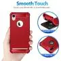 iPhone XR Case with Card Holder and[Screen Protector Tempered Glass x2Pcs] SUPBEC Protective Ultra-Thin-Slim Cover with Silicone TPU Shockproof Rubber Wallet Case for iPhoneXR 6.1''-Red
