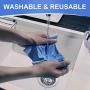 10 Pack Assorted Colors Microfiber Cleaning Cloths - 6'' x 7'' Microfiber Glasses Cloth - Great for Cleaning Eyeglasses, Cell Phones, Screens, Lenses, Glasses, Screens, and All Delicate Surface