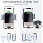Wireless Car Charger, CTYBB Qi Auto-Clamping Air Vent Dashboard Car Phone Holder & QC3.0 Car Charger, 10W Compatible for Galaxy S10/S10+/S9