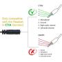 MillSO Headset Splitter 3.5mm for Computer CTIA Jack Headset Adapter Mic and Audio Headphone Splitter Cable with Separate Microphone and Headphone Connector for Gaming Headset to PC - 8inch/20CM Black