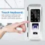 Electronic Smart Glass Door Lock Fingerprint Smart Lock Password Door Access Control System Fingerprint/Password/Swipe/Remote Unlock for Home Office (#3)