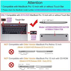 MOSISO Compatible with MacBook Pro 13 inch Case 2016-2020 Release A2338 M1 A2289 A2251 A2159 A1989 A1706 A1708, Plastic Hard Shell Case&Bag&Keyboard Skin&Webcam Cover&Screen Protector, Rose Quartz