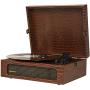 Crosley CR8017A-BR Voyager Vintage Portable Turntable with Bluetooth Receiver and Built-in Speakers, Brown