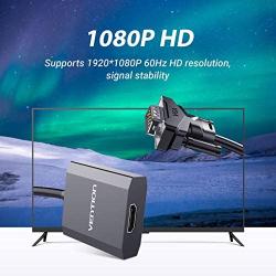 VGA to HDMI, (PC VGA Source Output to TV/Monitor with HDMI Connector) VENTION 1080P VGA to HDMI Adapter Cable for Computer, Desktop, Laptop, PC, Monitor, HDTV