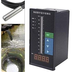 Pressure Transducer Submersible Level Transducer,4-20MA Digital Water Level Display Meter Intelligent Pressure Controller Light Column Display,6m Cable Liquid Depth Level Meter Sensor