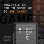 WD_Black 8TB D10 Game Drive, Portable External Hard Drive Compatible with Playstation, Xbox, PC, & Mac - WDBA3P0080HBK-NESN