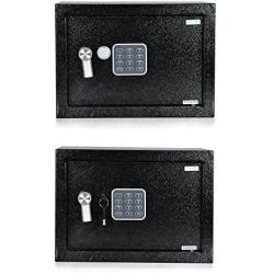 Home Security Electronic Lock Box - Safe with Mechanical Override, Digital Combination Lock Safe, LED Low Battery Indicator, Includes Mounting Bolts, Keys & (4) x ‘AA’ Batteries - SereneLife SLSFE15