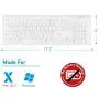 Macally Full Size USB Wired Keyboard (MKEYE) for Mac and PC (White) w/ Shortcut Hot Keys
