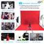 Issuntex 5x7 ft Red Background Muslin Backdrop,Photo Studio,Collapsible High Density Screen for Video Photography and Television