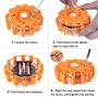 SHINESTAR 6-Pack Roadside Safety Discs, LED Road Flares with Safety Hammer, Batteries and Storage Bag included, Flare Kit Emergency for Vehicles, Truck, Car