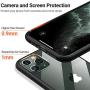 TORRAS Diamonds Clear Compatible for iPhone 11 Pro Max Case [Non-Yellow][Fully Protective] Slim Fit Shockproof Hard Plastic Back & Soft Silicone Bumper Phone Case 6.5, Black