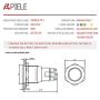 APIELE 19mm Momentary Push Button Switch On Off Aluminium Alloy with 12V LED Angel Eye Head for 19mm 3/4 Mounting Hole with Wire Socket Plug Self-Reset (Blue Led/Black Shell)