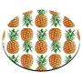 Smooffly Vintage Pineapple Painting Art Round Mouse Pad, Cute Tropical Pineapple Circular Mouse Pads Size 7.9 x 7.9 x 0.12 Inch