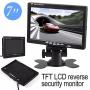 Misayaee Car Third Roof top Mount Brake lamp Camera Brake Light Rear View Backup Camera +7.0 inch TFT Monitor Display Kit for Transporter Express/Savana 2003-2018/Explorer Vans/Express Kit