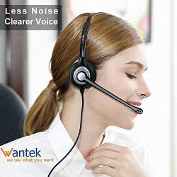 Wantek Phone Headset with Microphone Noise Cancelling, RJ9 Telephone Headsets Compatible with Cisco Office Phones 7940 7942 7945 7960 7962 7965 7811 7821 8811 8841 8845 8851 Plantronics M12 M22