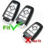 2pcs Black Silicone 5 Buttons Smart Key Fob Cover Keyless Holder Compatible with Ford Mustang 2018 2019 2020 F150 F250 F350 F450 F550 Edge Explorer Expedition (Black Black)