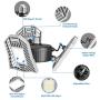 Garage Lights Deformable 2 Pack - Three Leaf Garage Light 60W 6000LM 6000K for Garage (No Motion Activated), Silver, Retinabc