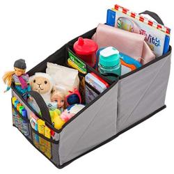Lusso Gear Car Seat Organizer for Front or Backseat - Great for Adults & Kids, Features 9 Storage Compartments for Toys, Magazines, Tissues, Maps, Books, Documents, Games & More