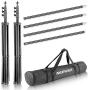 Neewer Photo Video Studio Backdrop and Support Kit: 3-Pack 5x7feet/1.5x2meters Wooden Polyester Backdrop,8.5x10feet/2.6x3meters Adjustable Support System with 2-Piece Background Clamps and Carry Bag