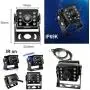 Car Backup Cameras System Build-in DVR,2 x HD 1080P 4Pin Front Rear View Camera ip69 IR Night Vision + 7'' IPS HD Split Monitor with SD Record 12V~24V for RV Truck Bus Camper Vehicle