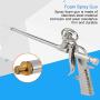 Wendry Stainless Steel Caulking Foaming Gun, Foam Expanding Spray Gun Sealant Dispensing PU Insulating Applicator Tool Easy to Use and Clean