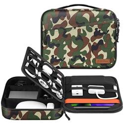 Electronic Organizer Bag, FINPAC Portable Accessories Storage for Cable/Cord/Charger/Phone/USB/SD Card, Portfolio Tablet Sleeve Carrying Case for iPad Pro 11 in/10.2'' New iPad/10.5'' iPad Air/9.7'' iPad