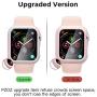 pzoz Compatible for Apple Watch Series 6/5 /4 /SE 44mm Case with Screen Protector Accessories Slim Guard Thin Bumper Full Coverage Matte Hard Cover Defense Edge for Women Men GPS iWatch (Pink)