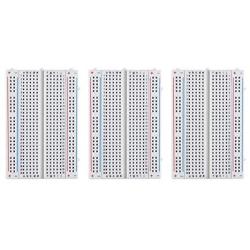 ELEGOO 3PCS 400 tie-Points breadboard, 4 Power Rails for Jumper Wire