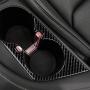 Real Carbon Fiber Interior Cup Holder Frame Panel Cover Trim Decal Sticker for Chevrolet Camaro 2016-2020 Accessories(1 Piece Black)