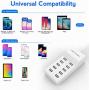 USB Wall Charger 10-Port USB Charger Station with Rapid Charging Auto Detect Technology Safety Guaranteed Family-Sized Smart USB Ports for Multiple Devices Smart Phone Tablet Laptop Computer